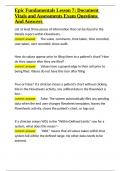 Epic Fundamentals Lesson 7 Document Vitals and Assessments Exam Questions And Answers&period;docx