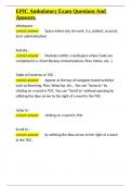EPIC Ambulatory Exam Questions And Answers&period;docx