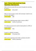 Epic Clinical Informatician Exam Questions And Answers&period;docx