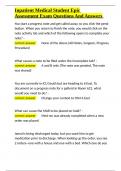 Inpatient Medical Student Epic Assessment Exam Questions And Answers&period;docx