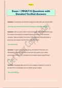 Exam 1 MHA710 Questions with  Detailed Verified Answers