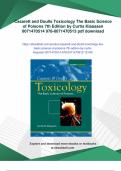 Casarett and Doulls Toxicology The Basic Science of Poisons 7th Edition by Curtis Klaassen 0071470514 978-0071470513 - Instant Download