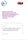 Suffolk County Home Improvement License 2025&vert;Actual Exam Set Questions And Verified Answers &lpar;Correct solutions&rpar; &vert; Get It 100&percnt; Accurate&excl;&excl;