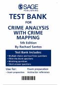 Crime Analysis with Crime Mapping 5th Edition - Test Bank by Rachel Boba Santos