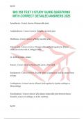 BIO 253 TEST 3 STUDY GUIDE QUESTIONS WITH CORRECT DETAILED ANSWERS 2025