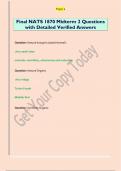 Final NATS 1870 Midterm 2 Questions  with Detailed Verified Answers 