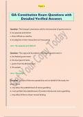 GA Constitution Exam Questions with  Detailed Verified Answers 