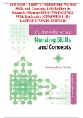 Timby’s Fundamental Nursing Skills & Concepts 11th Edition Test Bank [2025/2026] with Answers & Rationales ISBN 9781496327628