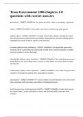 Texas Government 2306 chapters 1-8 questions with correct answers