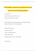 Beef Quality Assurance Exam Questions And Answers Latest Update graded a&plus;