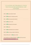 CVS STUDY SET PHARMACY TECH TEST EXAM 2025 QUESTIONS AND ANSWERS