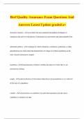 Beef Quality Assurance Exam Questions And Answers Latest Update graded a&plus;