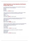Colibri Real Estate Law Exam Questions And Answers  Verified 100&percnt; Correct