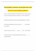 Beef Quality Assurance Exam Questions And Answers Latest Update graded a&plus;