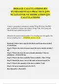 Dosage Calculations & Medication Administration &ndash; Practice 2025&sol;2026