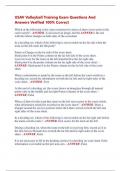 USAV Volleyball Training Exam Questions And  Answers Verified 100&percnt; Correct 