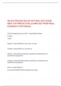 NCLEX-PN&sol;2025 NCLEX-PN FINAL EXIT EXAM NEW TOP PREDICTION &lpar;COMPLIED FROM REAL EXAM&rpar;WITH RATIONALE