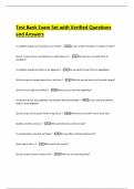 Test Bank Exam Set with Verified Questions and Answers