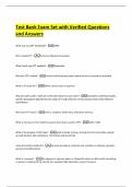 Test Bank Exam Set with Verified Questions and Answers