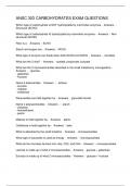 ANSC 303 CARBOHYDRATES EXAM QUESTIONS 