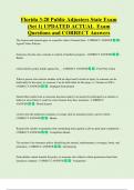 Florida 3-20 Public Adjusters State Exam  &lpar;Set 1&rpar; UPDATED ACTUAL  Exam  Questions and CORRECT Answers