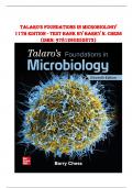Talaro&rsquo;s Foundations in Microbiology &ndash; Test Bank &vert; Barry Chess &vert; 11th Edition &vert; Extensive MCQs&comma; T&sol;F&comma; Fill-in-the-Blank&comma; and Essay Questions