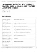 PN 3006 EXAM QUESTIONS WITH COMPLETE SOLUTION GUIDE &lpar;A&plus; GRADED 100&percnt; VERIFIED&rpar; LATEST VERSION 2025&excl;&excl;