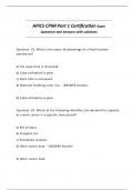 APICS CPIM Part 1 Certification Exam Questions and Answers with solutions&period;