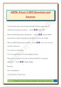 AIPM- Exam 2 2025 Questions and Answers