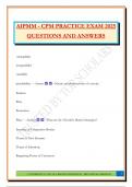 AIPMM Bundled Exams 2025 &vert;Questions with Correct Answers &vert;100&percnt; Satisfaction Guaranteed