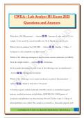 CWEA - Lab Analyst III Exam 2025 Questions and Answers