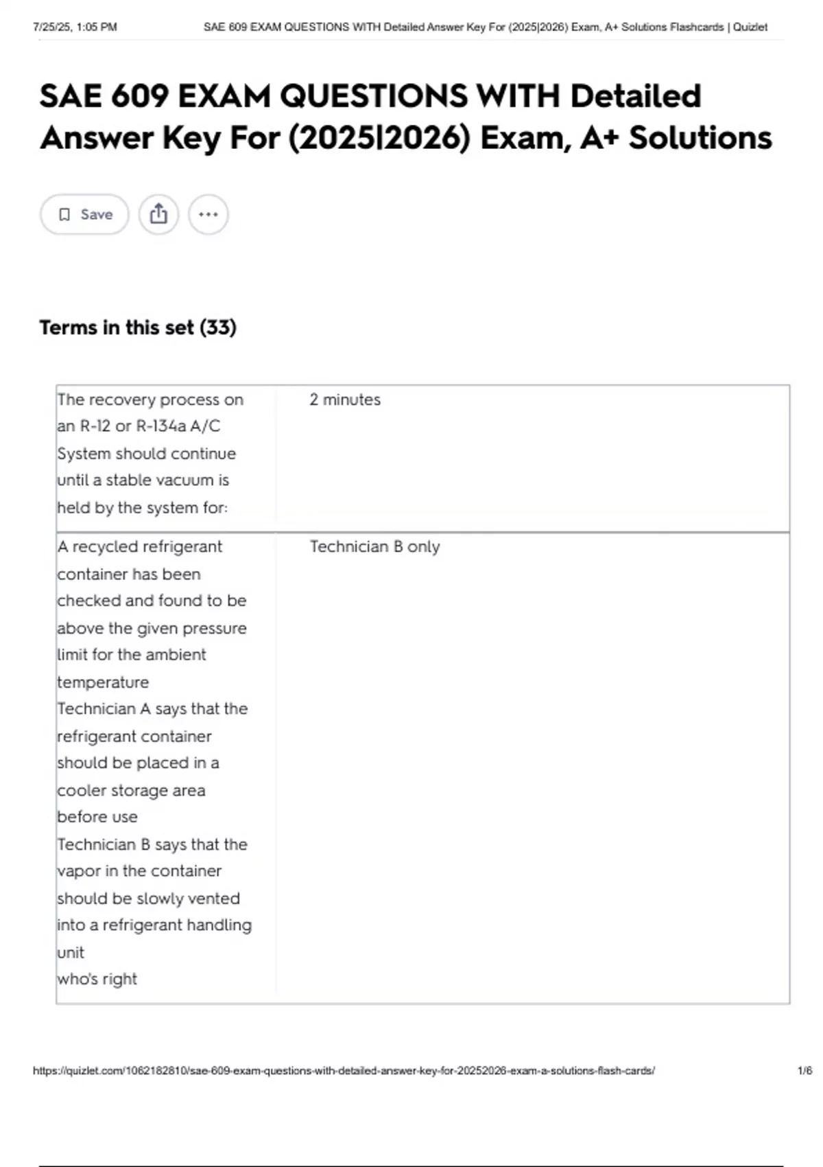 SAE 609 EXAM QUESTIONS WITH Detailed Answer Key For (2025|2026) Exam ...