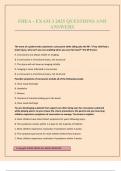 FHEA - EXAM 3 2025 QUESTIONS AND ANSWERS