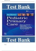 Test Bank for Burns' Pediatric Primary Care 8th Edition by Dawn Lee Garzon PhD CPNP-PC PMHS FAANP FAAN &vert;&vert;ISBN&colon;9780323882316