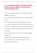 NCCT PHLEBOTOMY CERTIFICATION EXAM WITH CORRECT QUESTIONS AND ANSWERS 2025