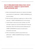 NCCT PHLEBOTOMY PRACTICE TEST EXAM WITH CORRECT QUESTIONS AND ANSWERS 2025
