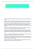CIE IGCSE Computer Science Software with correct answers