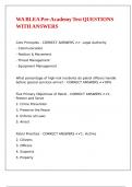 WA BLEA Pre-Academy Test QUESTIONS WITH ANSWERS