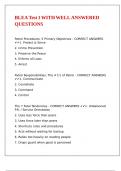BLEA Test 1 WITH WELL ANSWERED QUESTIONS