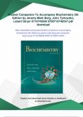 Student Companion To Accompany Biochemistry 5th Edition by Jeremy Mark Berg&comma; John Tymoczko&comma; Lubert Stryer 0716749548 9780716749547 - Instant Download