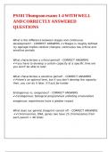 PS101 Thompson exams 1-4 WITH WELL AND CORRECTLY ANSWERED QUESTIONS