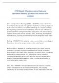 CPIM Module 1 Fundamentals of Sales and Operations Planning questions and answers with solutions&period;