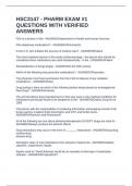 HSC3147 - PHARM EXAM &num;1 QUESTIONS WITH VERIFIED ANSWERS