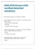 GMS 6552 Exam with verified detailed solutions
