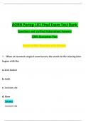AORN Periop 101 Final Exam Test Bank 