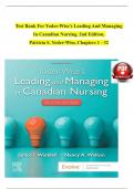  Leading and Managing in Nursing&comma; 8th Edition &ndash; Yoder-Wise&comma; Waddell &ndash; Complete Test Bank with Verified Answers