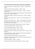 ATA ENTRANCE EXAM QUESTIONS AND ANSWERS