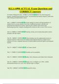 SLLA 6990 ACTUAL Exam Questions and  CORRECT Answers 