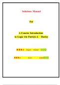 Solution Manual For A Concise Introduction to Logic 14th Edition by Patrick Hurley&comma;ISBN&semi; 9780357798683 All Chapters Included&comma;Complete Guide A&plus;&comma;Newest Version 2025&period;