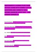 WASTEWATER D LICENSE STUDY EXAM &lpar;ACTUAL EXAM&rpar; WITH CORRECT ACTUAL QUESTIONS AND CORRECTLY WELL DEFINED ANSWERS LATEST 2025 - 2026 ALREADY GRADED A&plus;
